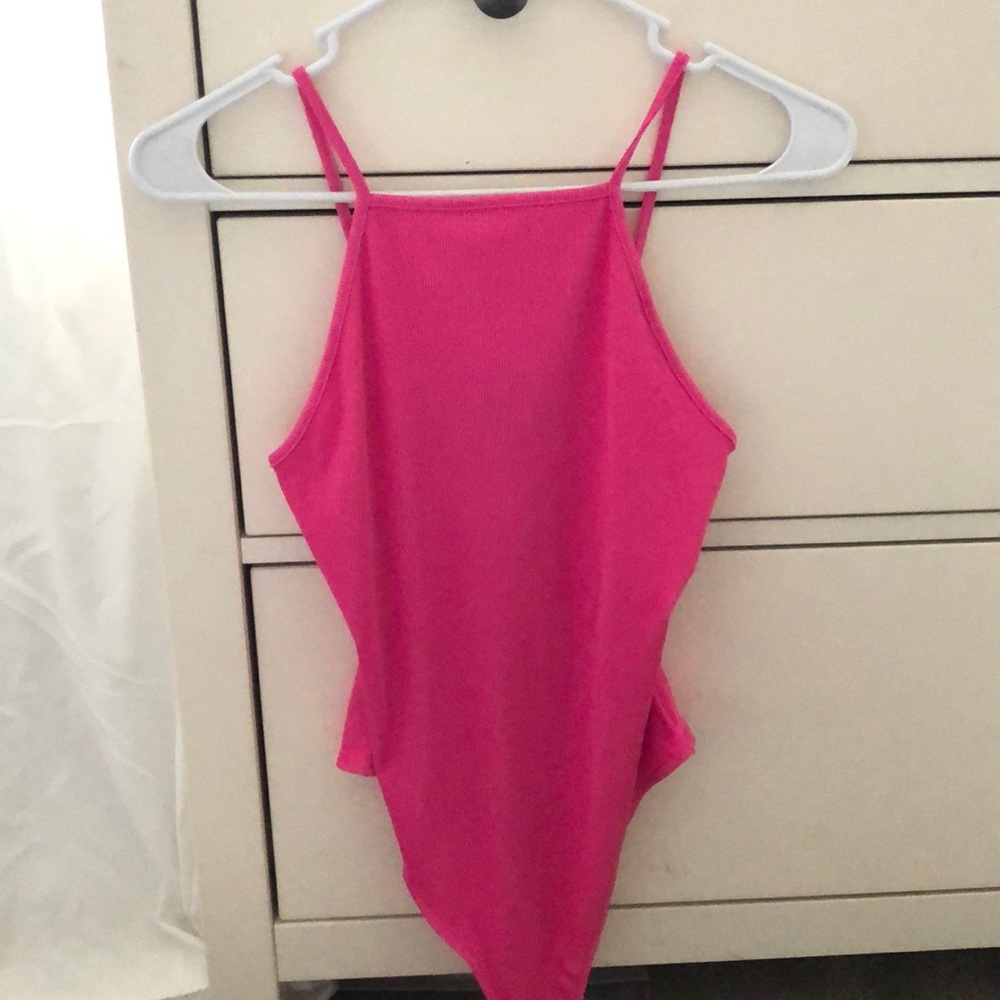Hot pink bodysuit